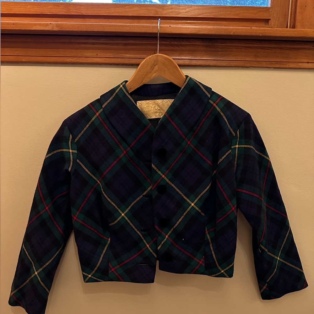 Vintage cropped plaid blazer (1950’s)